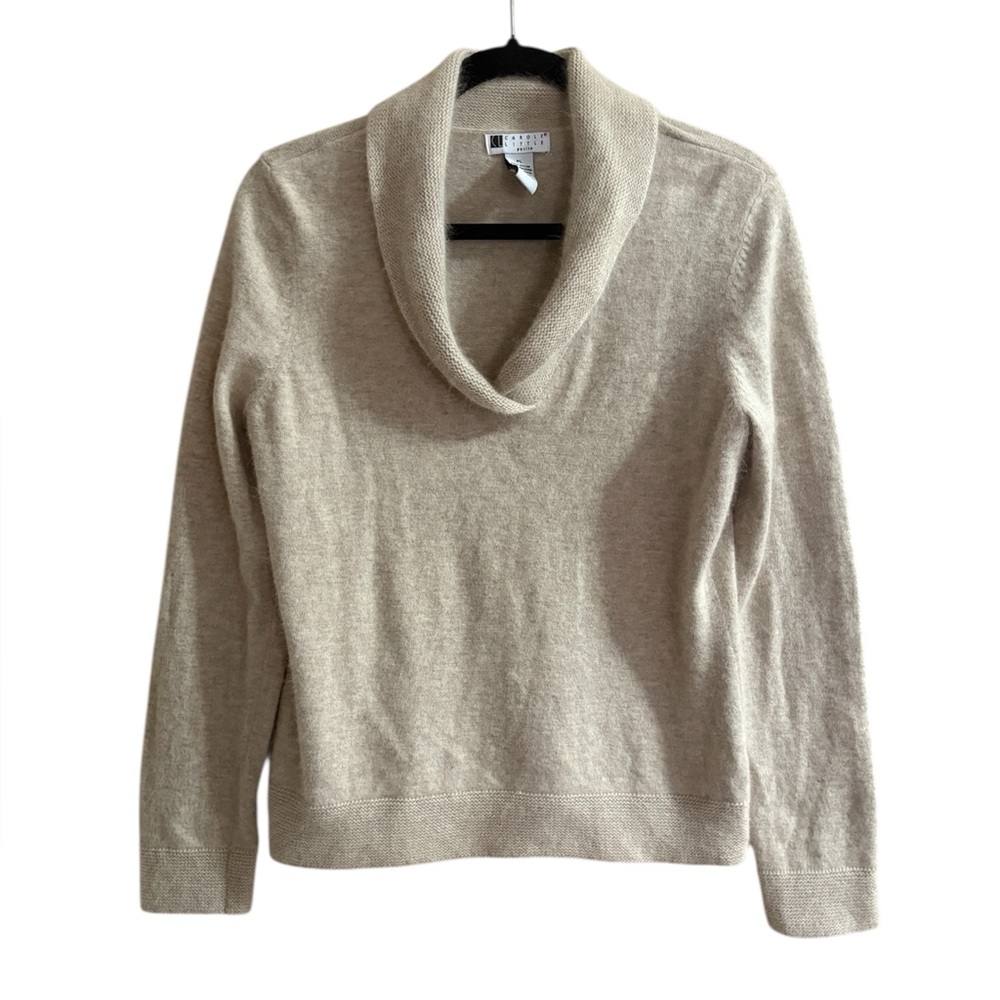 Angora Blend Cream Colored Sweater - Carole Little PL